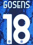 2021-22 Inter Milan GOSENS#18 Home Shirt Official Player Issue Size Name Number Set