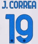 2021-22 Inter Milan J.CORREA#19 Away Shirt Official Player Issue Size Name Number Set
