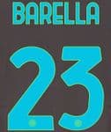 2021-22 Inter Milan Third Shirt BARELLA#23 Official Stilscreen Name Number Set