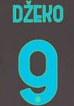 2021-22 Inter Milan Third Shirt DZEKO#9 Official Stilscreen Name Number Set