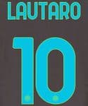 2021-22 Inter Milan Third Shirt LAUTARO#10 Official Stilscreen Name Number Set