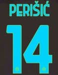 2021-22 Inter Milan Third Shirt PERISIC#14 Official Stilscreen Name Number Set