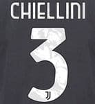 2021-22 Juventus CHIELLINI#3 Away/Fourth Shirt Official DekoGraphics Name Number Set