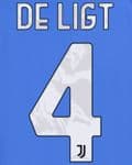 2021-22 Juventus DE LIGT#4 Away/Fourth Shirt Official DekoGraphics Name Number Set