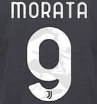 2021-22 Juventus MORATA#9 Away/Fourth Shirt Official DekoGraphics Name Number Set