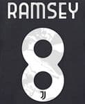 2021-22 Juventus RAMSEY#8 Away/Fourth Shirt Official DekoGraphics Name Number Set