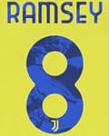 2021-22 Juventus RAMSEY#8 Third Shirt Official DekoGraphics Name Number Set