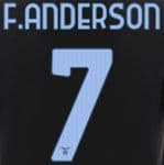 2021-22 Lazio F.ANDERSON#7 Third Shirt Official Player Issue Size Name Number Set