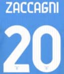 2021-22 Lazio ZACCAGNI#20 Home Shirt Official Player Issue Size Name Number Set