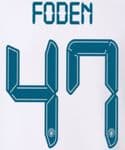 2021-22 Manchester City UCL & FA CUP Away Shirt FODEN#47 Official Football Name Number Set