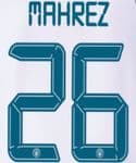 2021-22 Manchester City UCL & FA CUP Away Shirt MAHREZ#26 Official Football Name Number Set