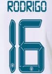 2021-22 Manchester City UCL & FA CUP Away Shirt RODRIGO#16 Official Football Name Number Set
