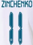 2021-22 Manchester City UCL & FA CUP Away Shirt ZINCHENKO#11 Official Football Name Number Set