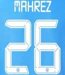 2021-22 Manchester City UCL & FA CUP Home/Third Shirt MAHREZ#26 Official Football Name Number Set