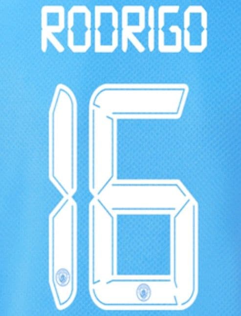 2021-22 Manchester City UCL & FA CUP Home/Third Shirt RODRIGO 16 ...