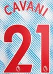 2021-22 Manchester United Away Shirt CAVANI#21 Official Football Name Number Set