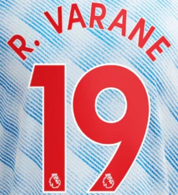 2021-22 Manchester United Away Shirt Official Football Name  Number Set