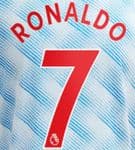 2021-22 Manchester United Away Shirt RONALDO#7 Official Football Name Number Set