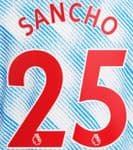 2021-22 Manchester United Away Shirt SANCHO#25 Official Football Name Number Set