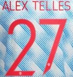 2021-22 Manchester United UCL & FA CUP Away Shirt ALEX TELLES#27 Official Football Name Number Set