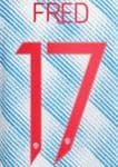 2021-22 Manchester United UCL & FA CUP Away Shirt FRED#17 Official Player Issue Name Number Set