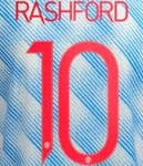 2021-22 Manchester United UCL & FA CUP Away Shirt RASHFORD#10 Official Player Issue Name Number Set