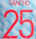 2021-22 Manchester United UCL & FA CUP Away Shirt SANCHO#25 Official Player Issue Name Number Set