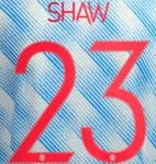 2021-22 Manchester United UCL & FA CUP Away Shirt SHAW#23 Official Player Issue Name Number Set