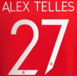 2021-22 Manchester United UCL & FA CUP Home/Away Shirt ALEX TELLES#27 Official Name Number Set
