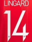 2021-22 Manchester United UCL & FA CUP Home/Away Shirt LINGARD#14 Official Name Number Set