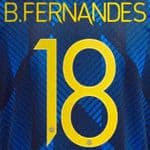 2021-22 Manchester United UCL & FA CUP Third Shirt B.FERNANDES#18 Official Football Name Number Set