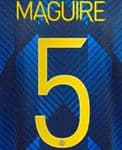 2021-22 Manchester United UCL & FA CUP Third Shirt MAGUIRE#5 Official Player Issue Name Number Set
