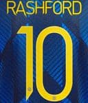2021-22 Manchester United UCL & FA CUP Third Shirt RASHFORD#10 Official Football Name Number Set