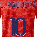 2021-22 Olympique Lyonnais**Lyon** L.PAQUETA#10 Away Shirt Official Player Issue Name Number Set