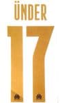 2021-22 Olympique Marseille EUROPA LEAGUE Home Shirt UNDER#17 Official Player Issue Name Number Set