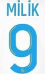 2021-22 Olympique Marseille MILIK#9 Home Shirt Official Player Issue Size Name Number Set