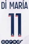 2021-22 PSG Paris DI MARIA#11 Fourth Shirt Official Player Issue Size Name Number Set