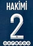 2021-22 PSG Paris HAKIMI#2 Home/Third Shirt Official Player Issue Size Name Number Set