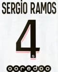 2021-22 PSG Paris SERGIO RAMOS#4 Away Shirt Official Player Issue Size Name Number Set