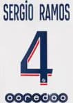 2021-22 PSG Paris SERGIO RAMOS#4 Fourth Shirt Official Player Issue Size Name Number Set
