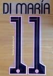 2021-22 PSG**Paris St Germain**UCL Away Shirt DI MARIA#11 Official Player Issue Name Number Set