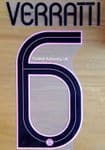2021-22 PSG**Paris St Germain**UCL Away Shirt VERRATTI#6 Official Player Issue Name Number Set