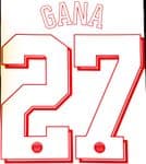 2021-22 PSG**Paris St Germain**UCL Home Shirt GANA#27 Official Player Issue Name Number Set