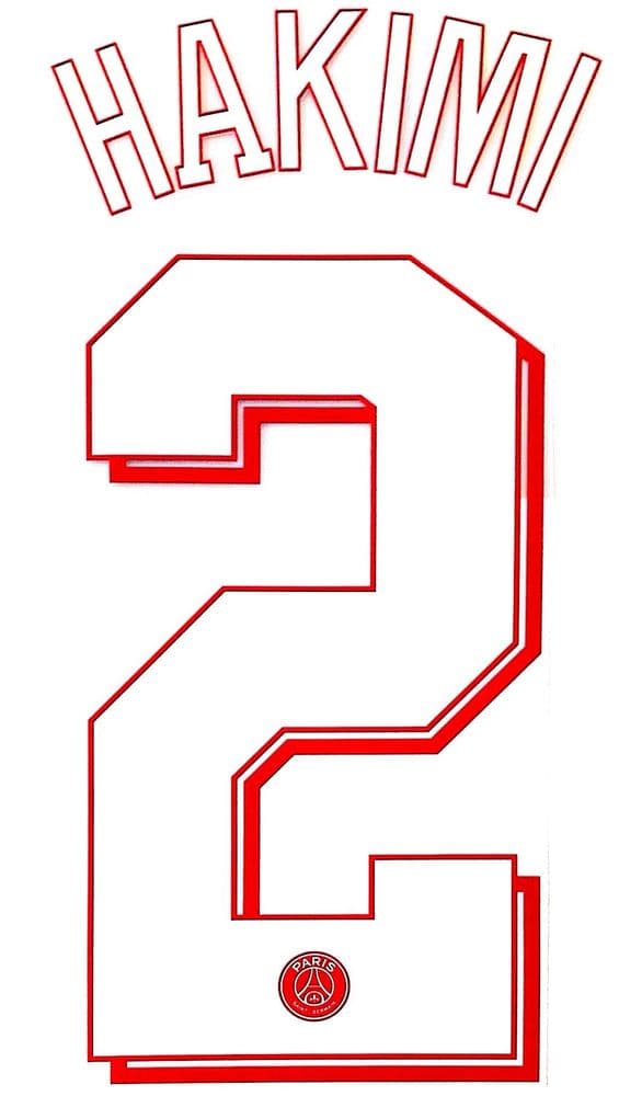 Flocage home PSG Ligue 1 HAKIMI #2 2025/26 Flocage home PSG Ligue 1 HAKIMI #2 2025/26