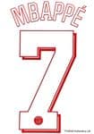 2021-22 PSG**Paris St Germain**UCL Home Shirt MBAPPE#7 Official Player Issue Size Name Number Set