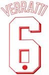 2021-22 PSG**Paris St Germain**UCL Home Shirt VERRATTI#6 Official Player Issue Size Name Number Set