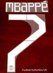 2021-22 PSG**Paris St Germain**UCL Third Shirt MBAPPE#7 Official Player Issue Name Number Set