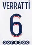 2021-22 PSG Paris VERRATTI#6 Fourth Shirt Official Player Issue Size Name Number Set