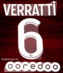 2021-22 PSG Paris VERRATTI#6 Home/Third Shirt Official Player Issue Size Name Number Set
