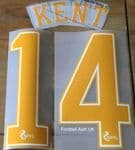 2021-22 Rangers(Glasgow) Home/Away Shirt KENT#14 Official Player Issue Size Name Number Set
